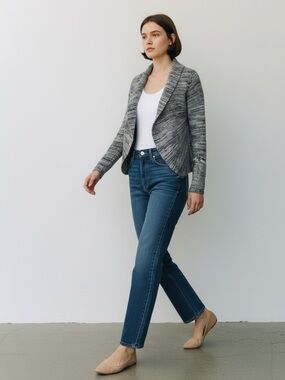 Ricki’s Circle Cardigan Open Front Shawl Collar  Sweater Blue Grey Size Small